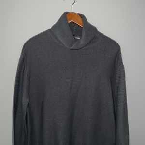 Gray chunky turtleneck sweater - very comfortable!